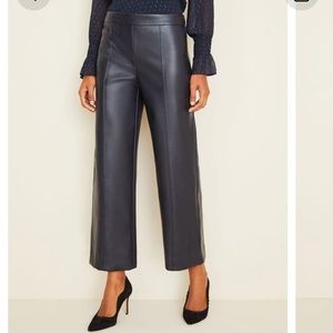 NWT faux leather wide leg pants